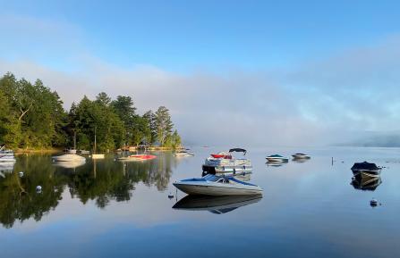 Boats on Lake Sunapee