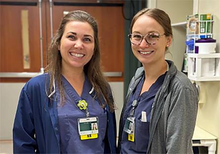 Nurses working at New London Hospital