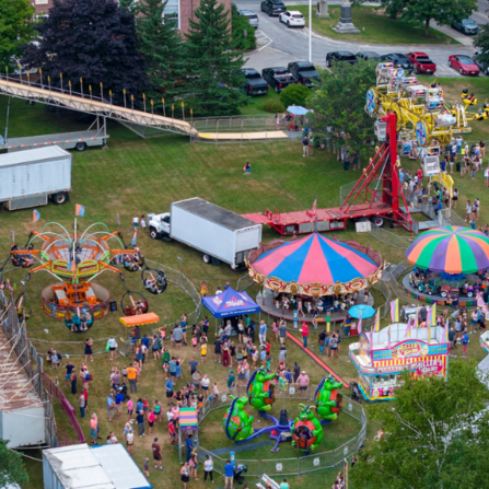 aerial view of hospital days event in New London, NH