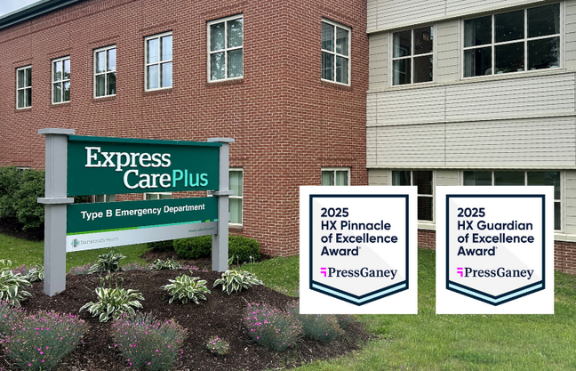 Express Care Plus sign outside New London Hospital